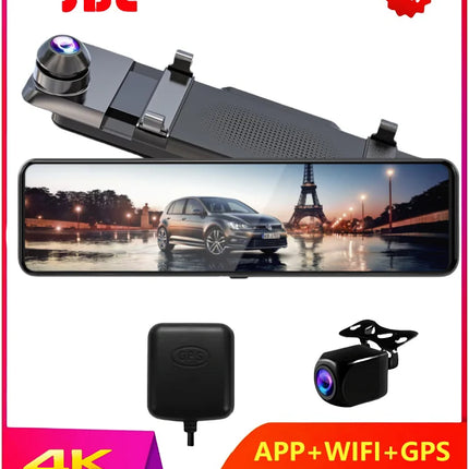 4K 3840*2160P 11 Inch  Car DVR Dash Cam WIFI GPS Sony IMX415 Rear View Mirror 1080P Car Camera Video Recorder Park Monitor