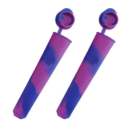 2 Pcs Food Grade Silicone Reusable Flexible Smooth Kitchen Gadgets Dining Accessories Ice Cream Tools Popsicle Molds Ice