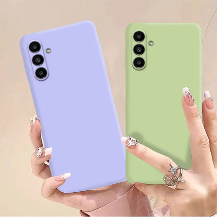 Original Solid Silicone Phone Case For Samsung Galaxy A55 A35 A25 A15 A05 A05S A04 A04S A04E A14 A24 A34 A54 5G Cover Cases