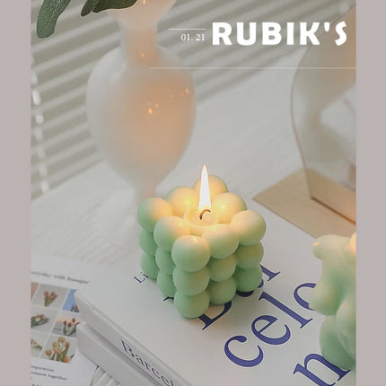 Ins Style Bubble Cube Candle Handmade Scented Candle Aromatherapy Soy Wax Candle Wedding Birthday Candles Party Home Decoration