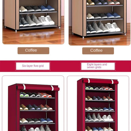 Multi-tier Combination Shoe Rack Home Bedroom Living Room Dustproof Storage Shoe Cabinet Dormitory Simple Shoe Organizer