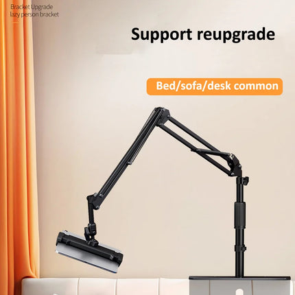 OUTMIX Bed Tablet Stand for 4-12.9 inches Phone Tablet Lazy Arm Bed Desk Tablet Mount Telescopic Support for iPad Mini Free Clip