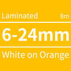 White on Orange / 9mm