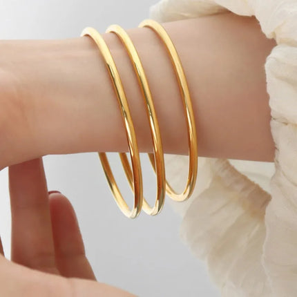 Bracelet For Women Stainless Steel High Quality Gold Muilt Color Bangle Bracelets For Girls Simple Accessories Jewelry Luxury