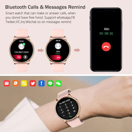 Bluetooth Call Smart Watch Women Custom Dial Steel Watches Men Sports Fitness Tracker Heart Rate Smartwatch For Android IOS G35