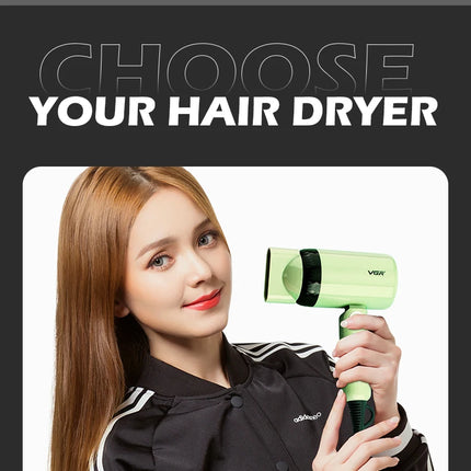 VGR Hair Dryer Professional Dryer Foldable Hair Dryer Machine Overheating Protection Hair Salon for Household Use Mini V-421