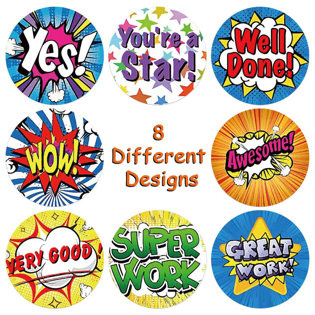 100-500pcs New Cute Reward Stickers with Word Motivational Stickers for School Teacher Kids Student Stationery Stickers Kids