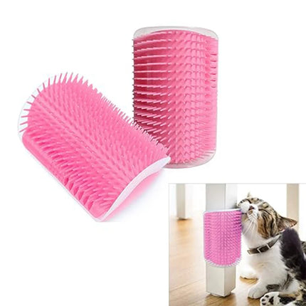 Cat Brush Comb Cat Toy with Catnip Cat Wall Brush Corner Cat Scratcher Massage Self Groomer Comb Pet Brush Corner cat scrubber