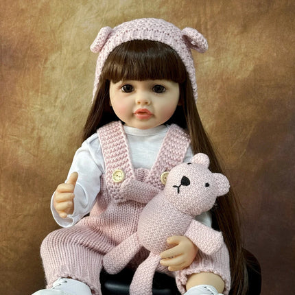 Lifelike Reborn Dolls Realistic Full Silicone Baby Bebe Vinyl 50CM Newborn Girl Doll Princess Toddler Toy Gift