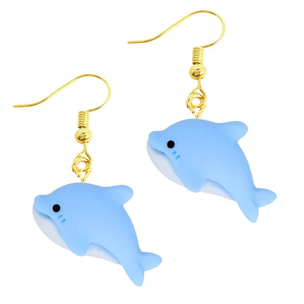 Funny Animal Resin Drop Earrings for Women - Whioo R Cute/Romantic Fashion Statement Piece