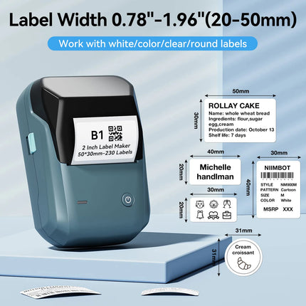 Niimbot B1 Portable Label Printer Mini Thermal Self-Adhesive Sticker Printer Mobile Pocket Tag Price UV Label Sticker Printer