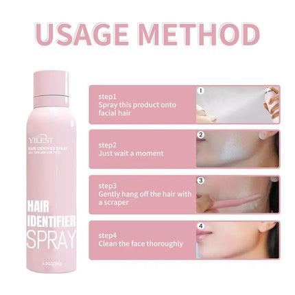 Hair Identifier Spray Dermaplaning Spray Powder For Facial Hair, Moisturizing And Skin Care Dermaplaner Spray For Face Shaving