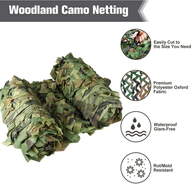 Camo Netting Camouflage Net Blinds Bulk Roll Sunshade Shade Sails for Camping Shooting Hunting Cover Awning Nets Party Decor