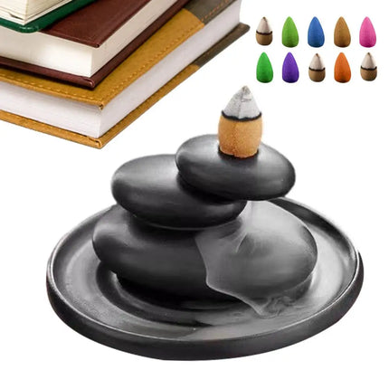 Backflow Incense Waterfall Burner Stone Rockery Antique Ceramic Home Indoor Reflux Cense Holder For Fresh Air Wholesale