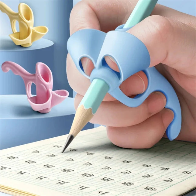 Children's 5 Fingers Silicone Pencil Pen Holder Children Writing Learning Tool Stationery Grip Posture School Correction Device