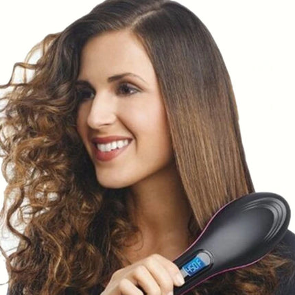 Electric Hair Straightening Brush Hot Comb Adjustable Temperature Hair Straightener Professional Women's Hair Heating Comb