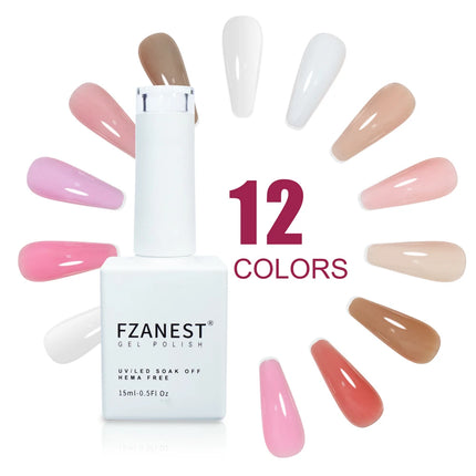 FZANEST Hema Free biab Builder Gel in a Bottle Gel Nail Polish Biab Nails Builder Hard Gel Nail Strengthener Extension Nails