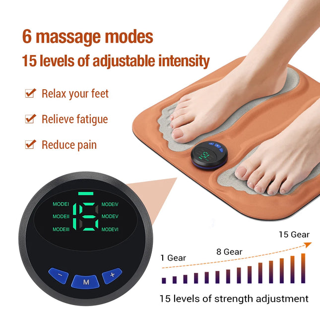 Smart 3D Foot Massage Pad Feet Massager Improve Blood Circulation Relax Muscles Slim Legs Rechargeable Foot Pad