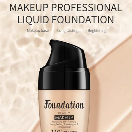 Liquid Foundation High Coverage Concealer Long-lasting Cover Dark Circle Brighten Waterproof Matte BB Cream Face Makeup Cosmetic