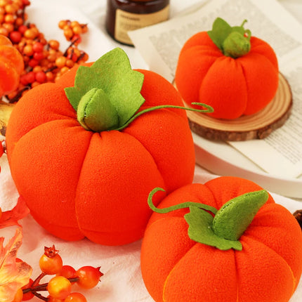 Simulation Plush Pumpkins Artificial Fall Harvest Halloween Decoration for Home Kitchen Farmhouse Thanksgiving Wedding Festival