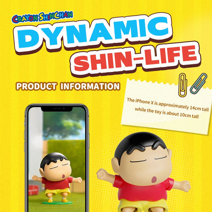 52TOYS BLIND BOX Crayon Shin Chan Dynamic Shin Life, Mystery Box, Collectible Wind-up Toy Desktop Decoration, Gift for Christmas