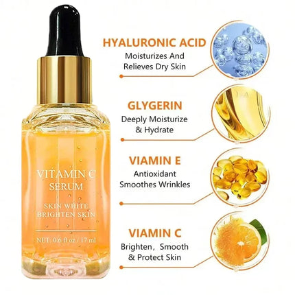 Vitamin C Remove Dark Spots face Serum Whiten Fade Freckles  Anti-wrinkle Brighten Moisturize Collagen Korean Face Care Makeup