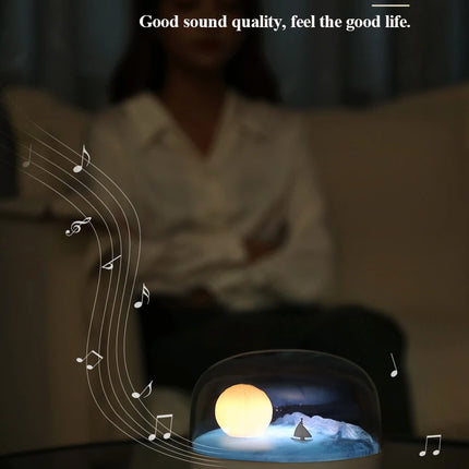 Mini Portable Bluetooth Speaker Ambient Light High Quality Sound Bluetooth Music Box with Dimming Soft Light Wireless Music Play