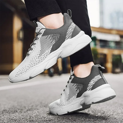 Athletic Running Shoes for Men Walking Jogging Fashion Sneakers Lightweight Breathable Flywoven Mesh Sport Shoe Lace Up