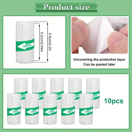 Thermal Printing Paper 10 Rolls White Self-adhesive 57mm Label Sticker Photo for Wireless Photo Inkless Mini Printer Paper Kids