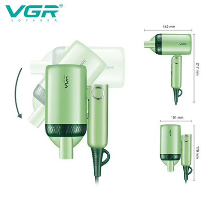 VGR Hair Dryer Professional Dryer Foldable Hair Dryer Machine Overheating Protection Hair Salon for Household Use Mini V-421