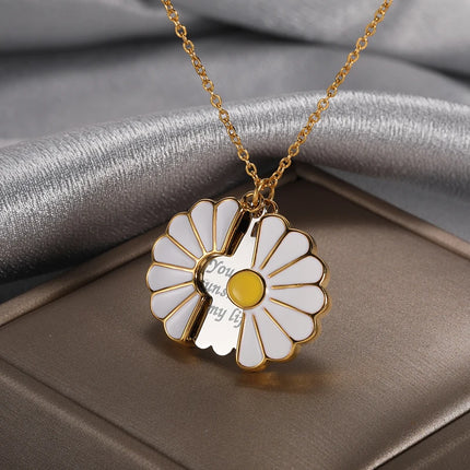 You Are My Sunshine Sunflower Necklaces Pendant For Women Gold Color Daisy Choker Necklaces Charm Jewelry Gift trending products