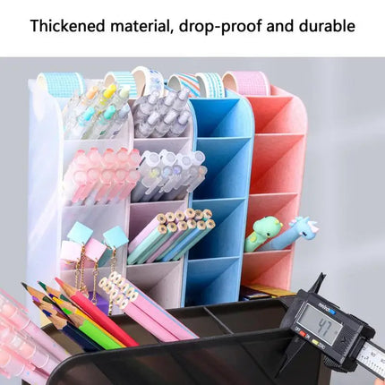 Marker Organizer 5 Grid Pen Pencil Desk Organizer Multifunctional Thickened Desktop Pen Holder Large Capacity For Cosmetics