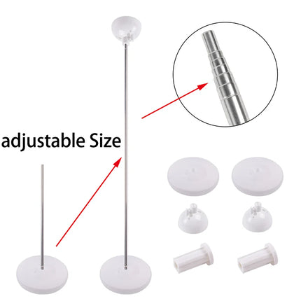 1/2set Adjustable Balloon Column Stand Metal Balloon Stand Holder with Plastic Base for Wedding Decor Birthday Baby Shower Party