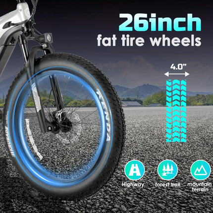 Electric Mountain Bike for Adults 52V 750W Motor 17Ah Battery