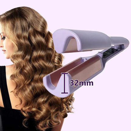 32mm French Egg Roll Hair Curler Professional Corrugated Wavy Styler  Hair Wave Curling Iron Fast Heating For Volumizing Styling