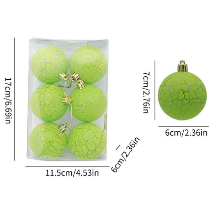 Macaron Christmas Ball 6Pcs Hanging Balls Ornaments Christmas Tree Decoration Home Christmas Pendant Craft For Party Supplies