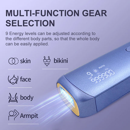 Cooling Laser Hair Removal 3-in-1 Rejuvenation Acne Remove Permanent Bikini Trimmer Painless Hair Remove for Women IPL Epilator