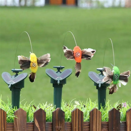 Solar Simulation Garden Hummingbird Garden Shopping Mall Shop Decoration Garden Stake Courtyard Outdoor Decoration