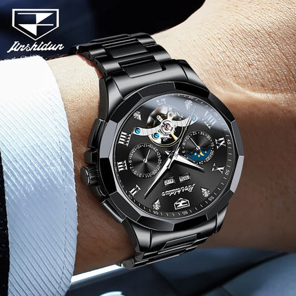 JSDUN Original Luxury Automatic Mechanical Watch for Men Fashion Casual Wrist Watch Men Auto Date Luminous Waterproof Man Watch