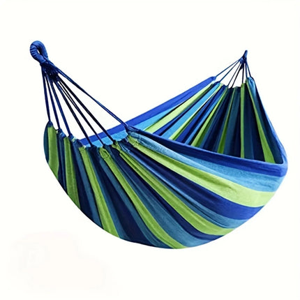 Single Wide Thick Canvas Hammock Outdoor Camping Backpackaging Leisure Swing Portable Hanging Bed Sleeping Swing Hammock