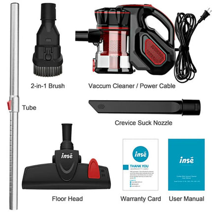 INSE I5 Corded vacuum cleaners 18Kpa Powerful Suction 600W Motor 4 in 1 stick Handheld vaccum cleaner for Home Pet Hair Carpet