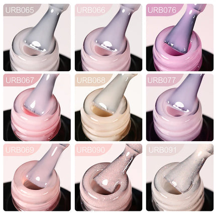 UR SUGAR 7ml Milky Jelly White Pink Rubber Base Gel Camouflage Nail Art Semi Permanent Varnish Soak Off UV LED Manicure