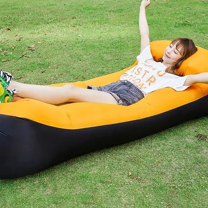 Comfortable Inflatable Lazy Sofa Outdoor Camping 2 Seat Air Chairs Airbed For Beach Camping Supplies