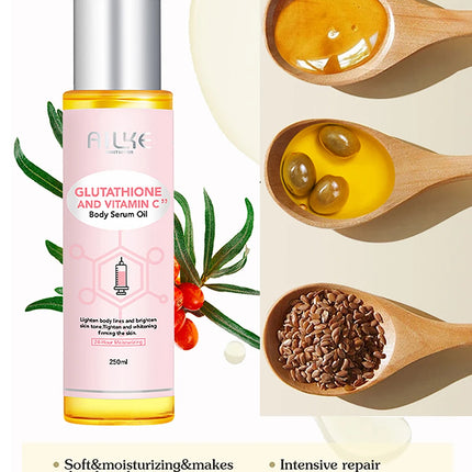 AILKE Brightening Skin Care Set, With Vitamin C, Glutathione, Deep Moisturizing, Smooth Soft Skin, Improve Skin Radiance