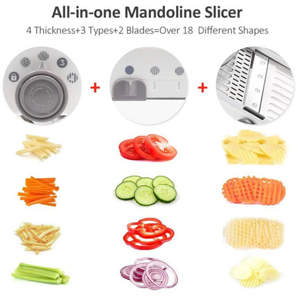 Slicer 5 in 1 Multifunctional Vegetable Cutter Slicer Grater Multi-functional Vegetable Adjustable Safe Blades Grater