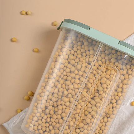 M/L Double Grid Cereals Jar Plastic Food Storage Container Kitchen Organizer Eco Friendly Cookie Box Dried Grains Tank with Lids