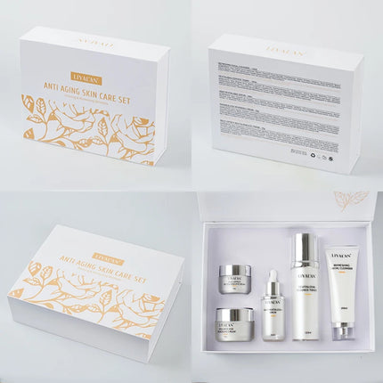 Rejuvenating Skin Care Set Anti Aging Reduce Wrinkle Eye Cream Face Firming Lifting Serum Freckle Whitening Skincare Facial Kit