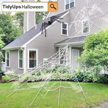 Halloween Spider Web Giant Stretchy Cobweb For Home Bar Haunted House Scary Prop Horror Yard Outdoor Halloween Party Decoration