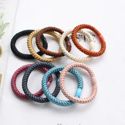 5pc Korean Beauty Good Elasticity Hair Ties Rings Rope Scrunchies for Women Girls Child Daily Holiday Gift Hair Accessories