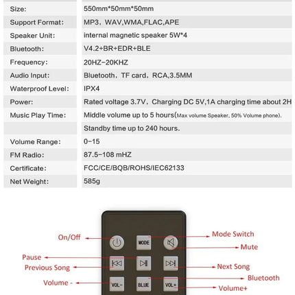 Home Theater Sound System Bluetooth Speaker Computer Speakers For TV Soundbar Box Subwoofer Radio Music Center Boom Box Column